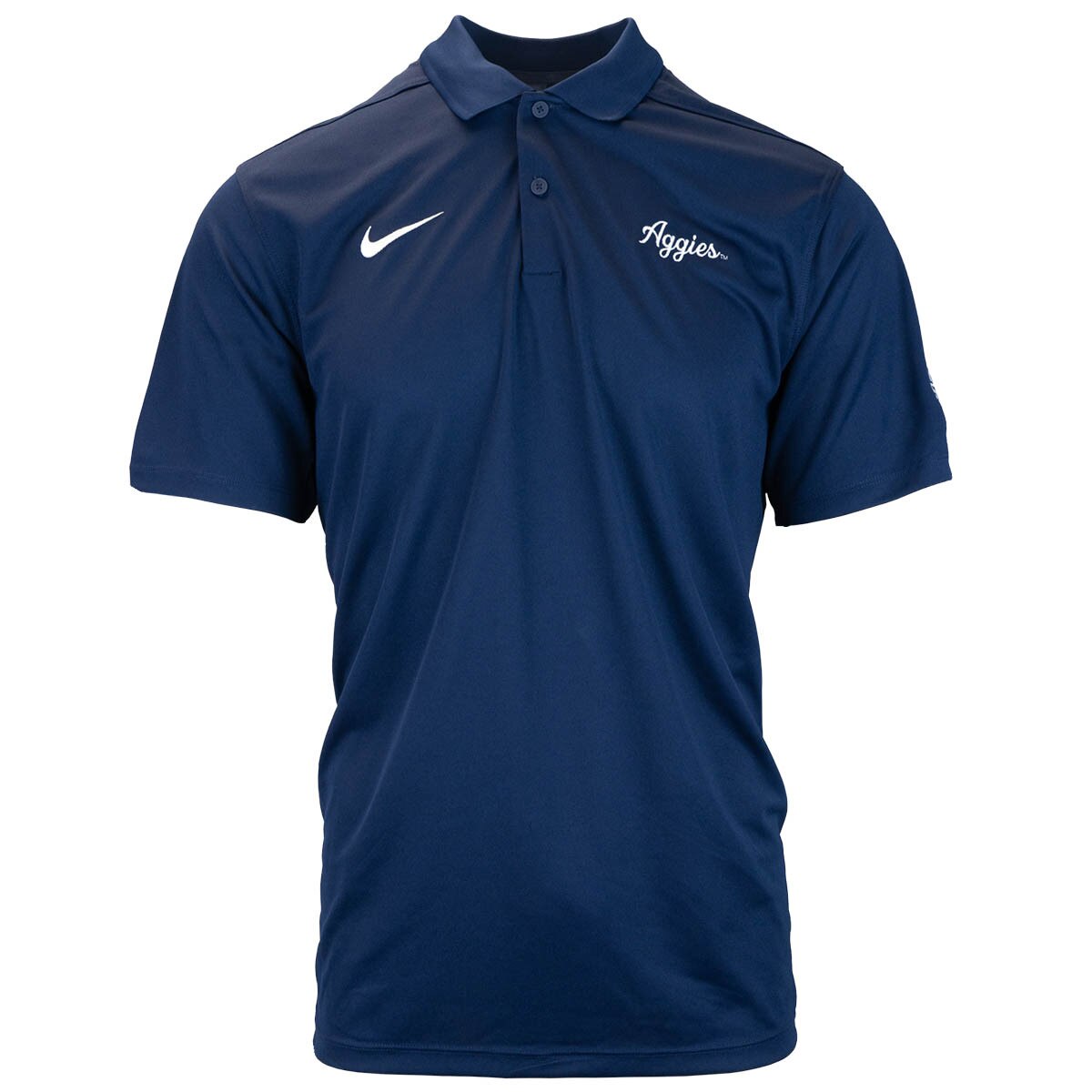 Men's nike aggies script navy polo t-shirt